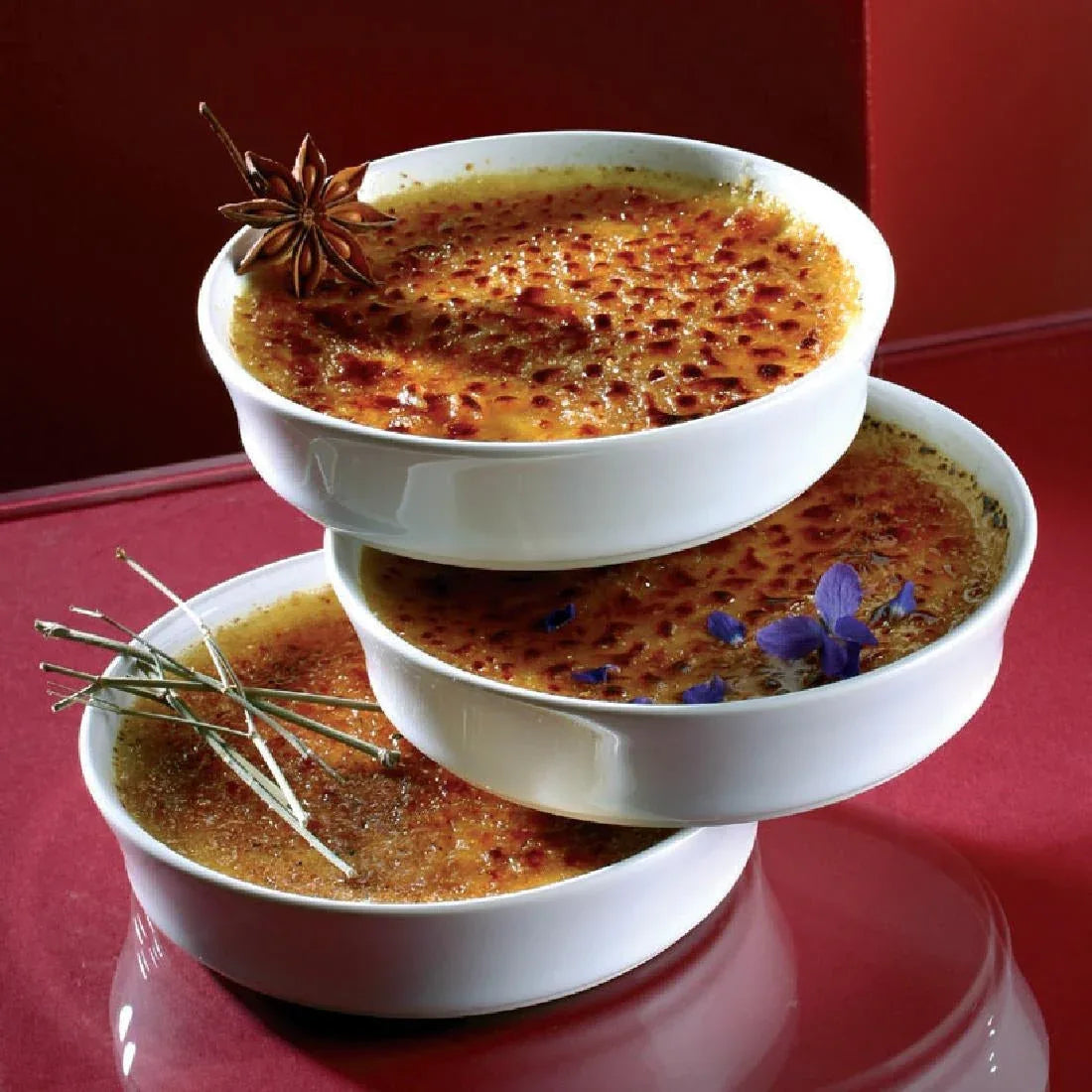 DB039 Revol Alexandrie Creme Brulee Dishes 140mm (Pack of 6) - JD Catering Equipment Solutions Ltd