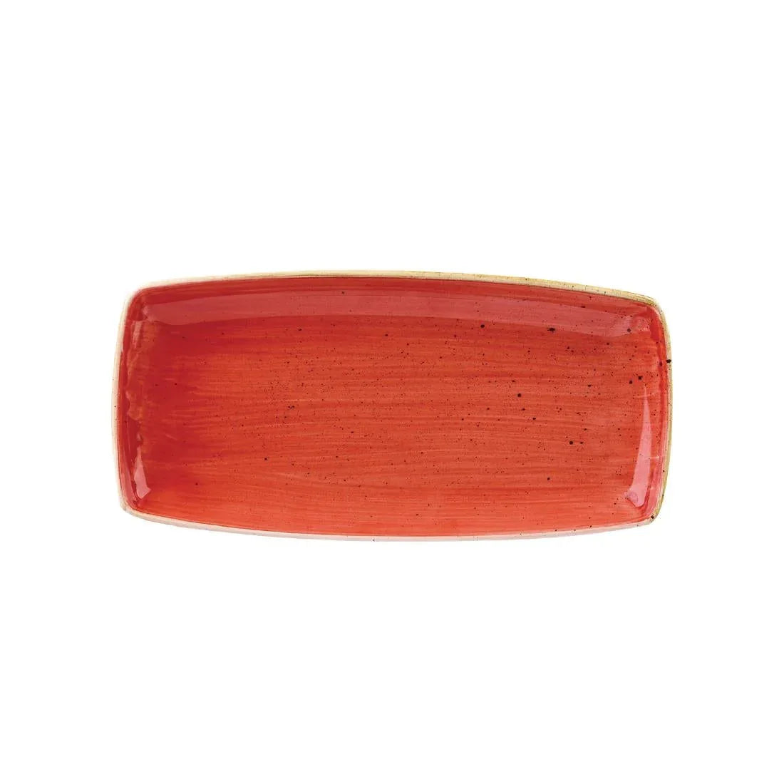 DB070 Churchill Stonecast Rectangular Plate Berry Red 295 x 150mm (Pack of 12) - JD Catering Equipment Solutions Ltd