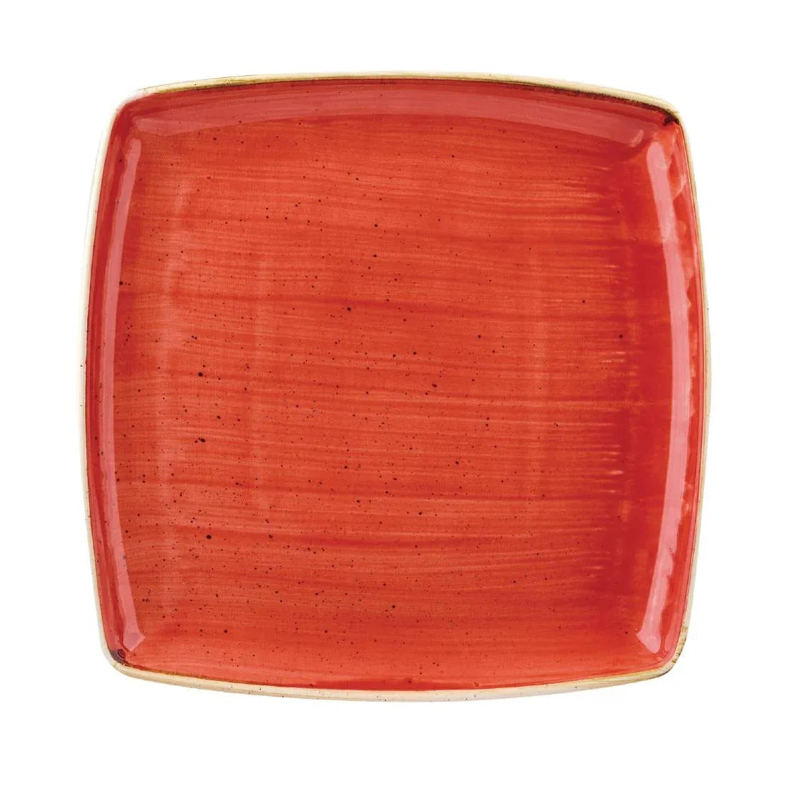 DB071 Churchill Stonecast Square Plate Berry Red 268 x 268mm (Pack of 6) - JD Catering Equipment Solutions Ltd