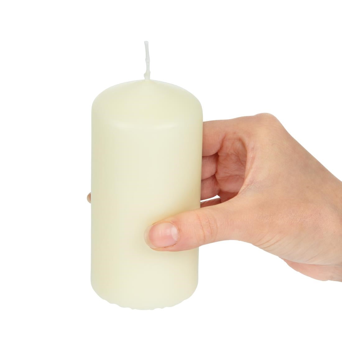 DB087 Ivory Pillar Tall Candles 130mm (Pack of 12) JD Catering Equipment Solutions Ltd
