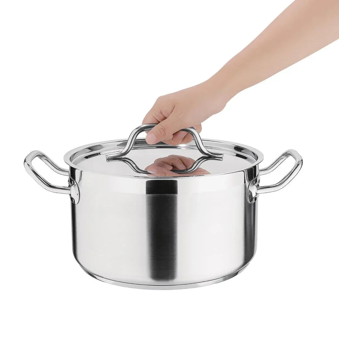 DB254 Nisbets Essentials Stainless Steel Stew Pot 5.6Ltr - JD Catering Equipment Solutions Ltd