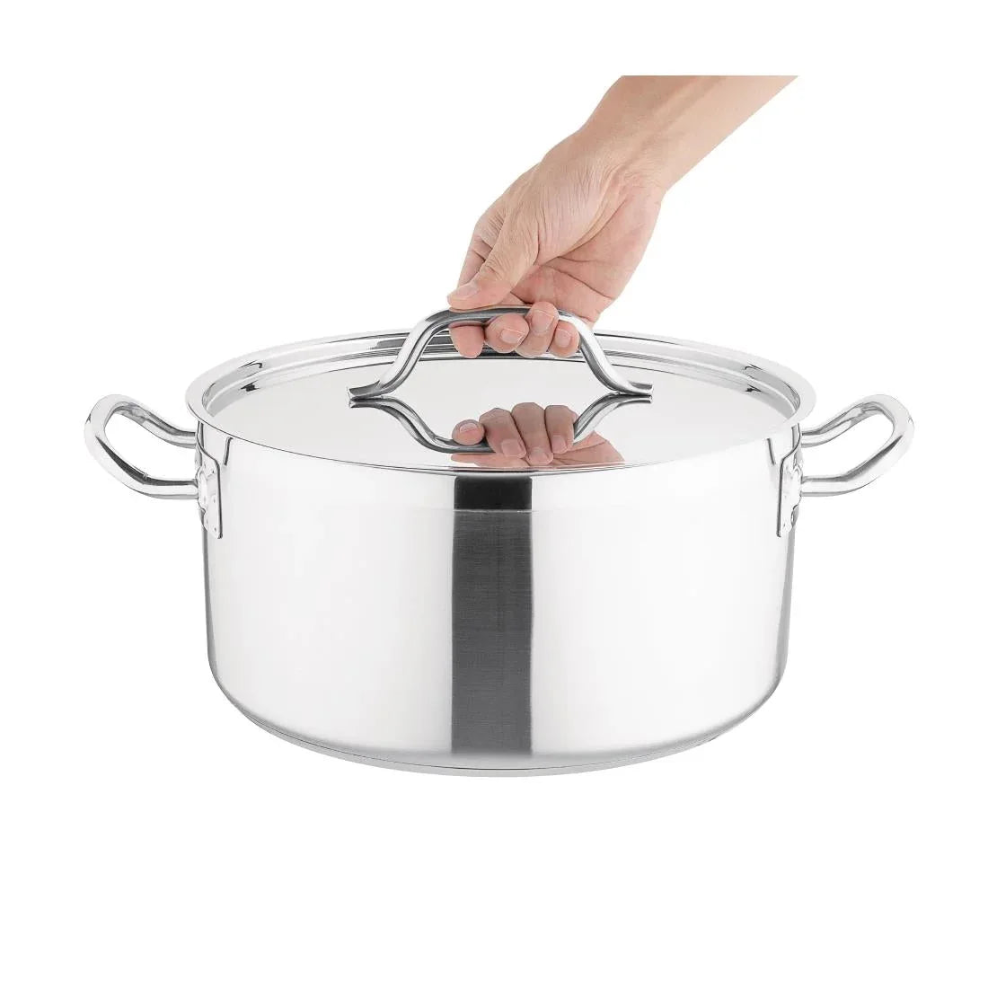 DB255 Nisbets Essentials Stainless Steel Stew Pot 12Ltr - JD Catering Equipment Solutions Ltd
