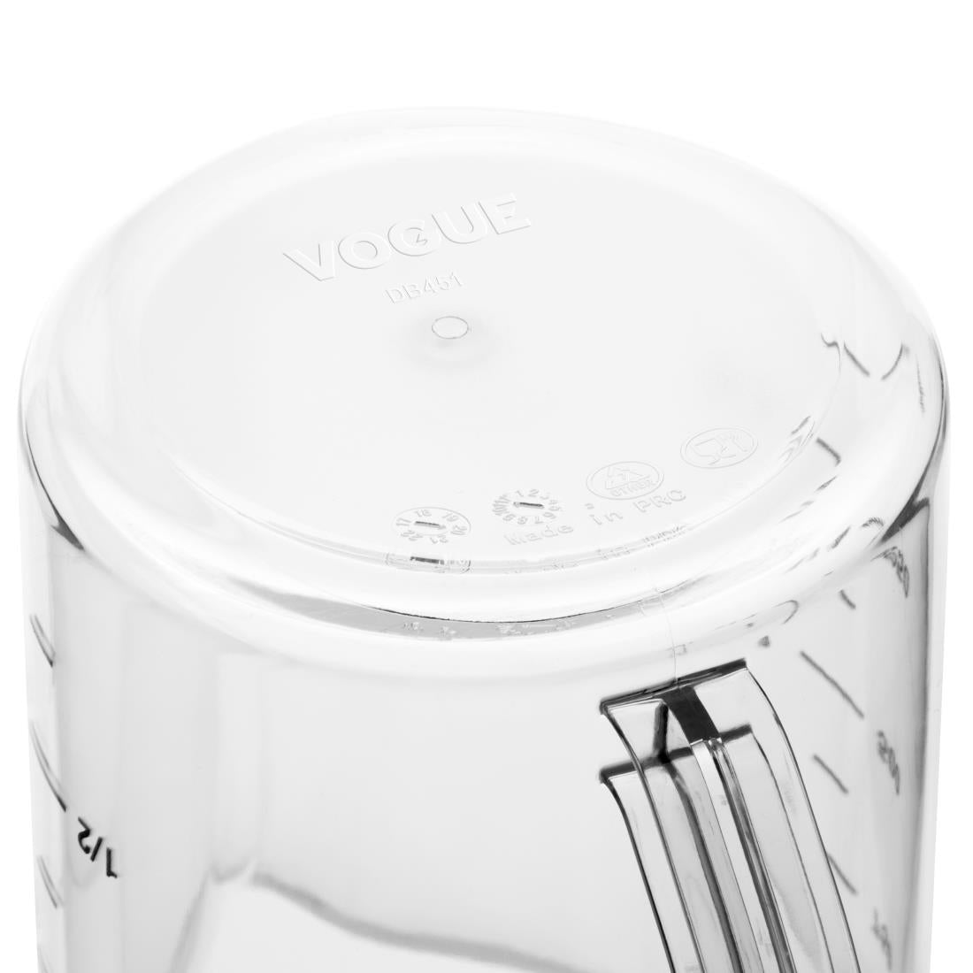 DB451 Vogue Polycarbonate Measuring Jug 1Ltr JD Catering Equipment Solutions Ltd