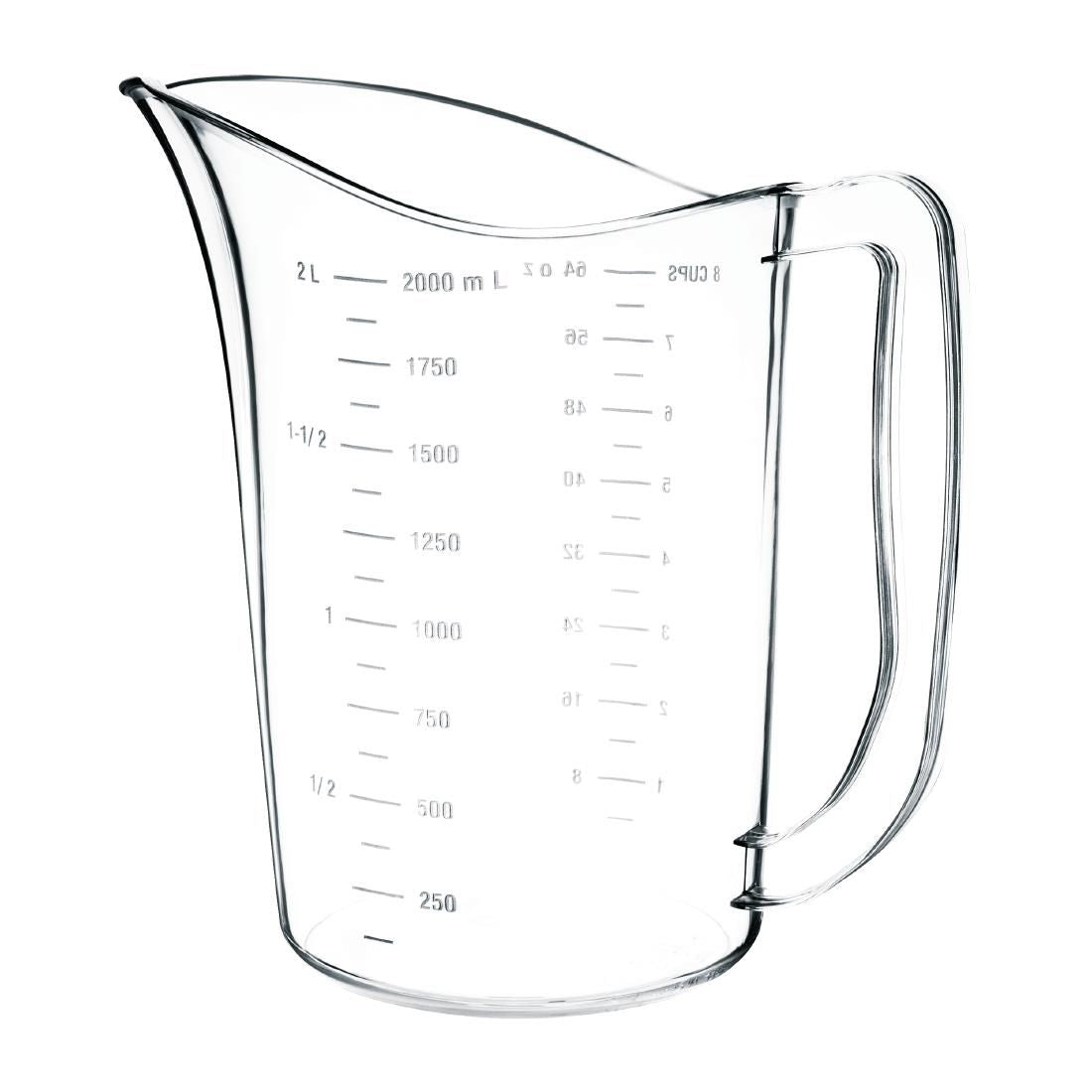 DB452 Vogue Polycarbonate Measuring Jug 2Ltr JD Catering Equipment Solutions Ltd