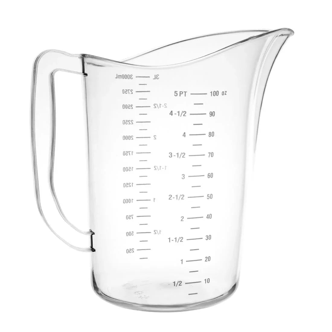 DB453 Vogue Polycarbonate Measuring Jug 3Ltr - JD Catering Equipment Solutions Ltd