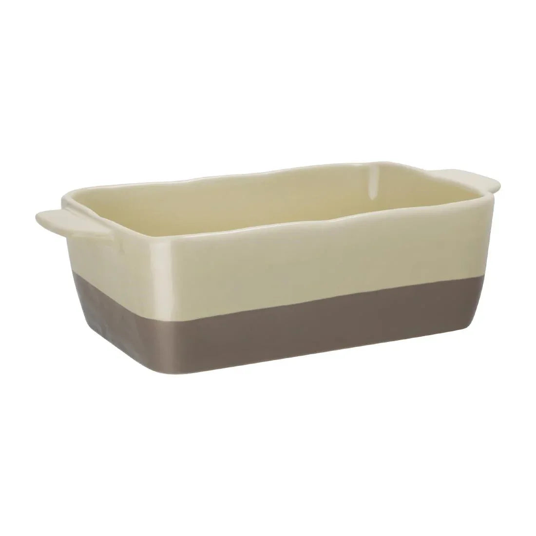 DB520 Olympia Cream And Taupe Ceramic Roasting Dish 2.5Ltr - JD Catering Equipment Solutions Ltd