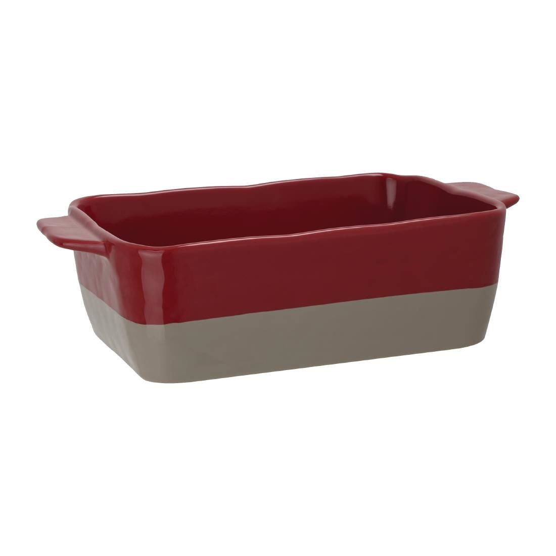 DB522 Olympia Red And Taupe Ceramic Roasting Dish JD Catering Equipment Solutions Ltd