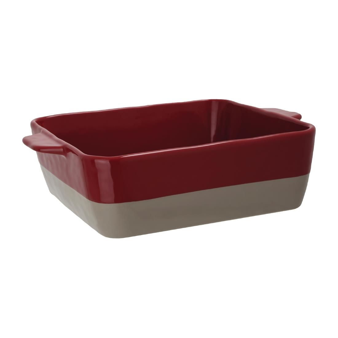 DB527 Olympia Red And Taupe Ceramic Roasting Dish 4.2Ltr JD Catering Equipment Solutions Ltd