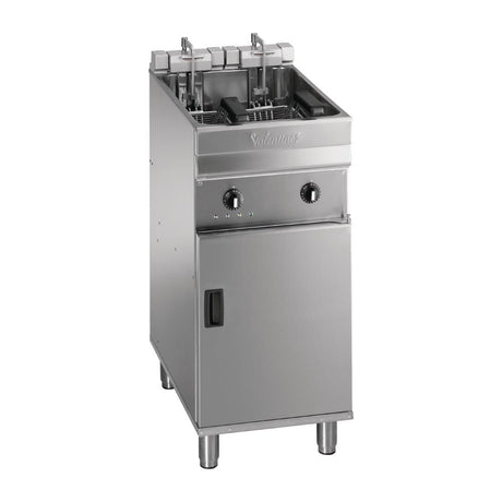 DB599 Valentine Single Tank Twin Basket Free Standing Electric Filtration Fryer Evo 400P JD Catering Equipment Solutions Ltd
