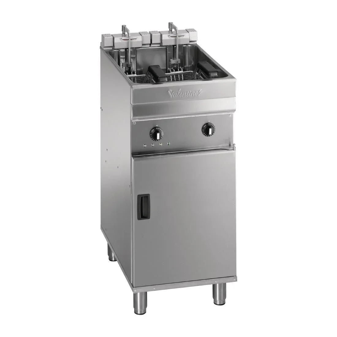DB599 Valentine Single Tank Twin Basket Free Standing Electric Filtration Fryer Evo 400P - JD Catering Equipment Solutions Ltd