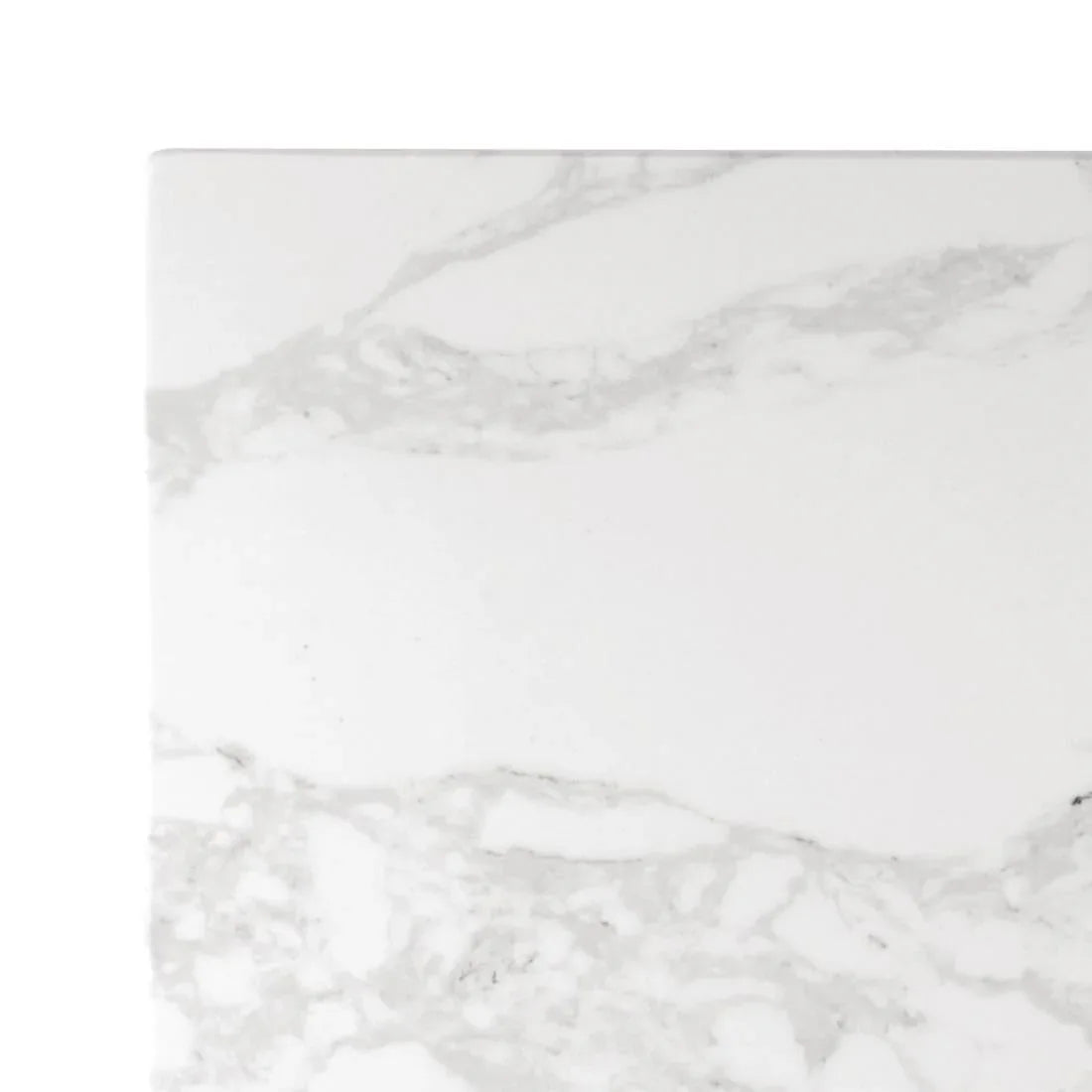 DC301 Bolero Square Marble Effect Tabletop White 600mm - JD Catering Equipment Solutions Ltd