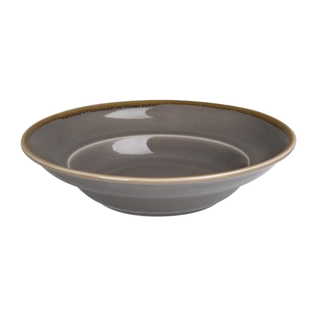DC308 Olympia Kiln Pasta Bowls Smoke 250mm (Pack of 4) JD Catering Equipment Solutions Ltd