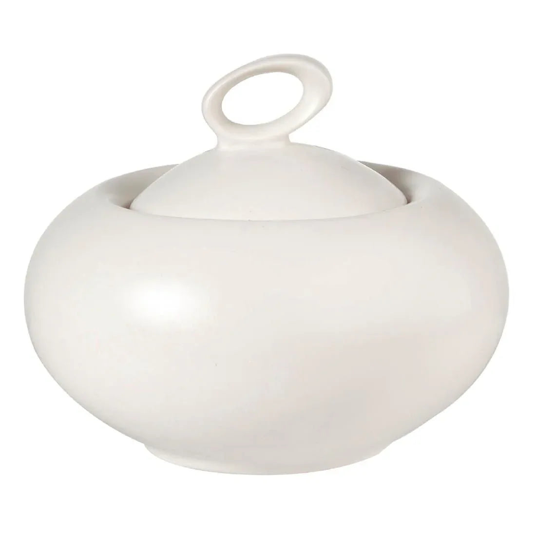 DC375 Churchill Alchemy Sequel White Sugar Bowl With Lid 200ml 7oz (Pack of 6) - JD Catering Equipment Solutions Ltd
