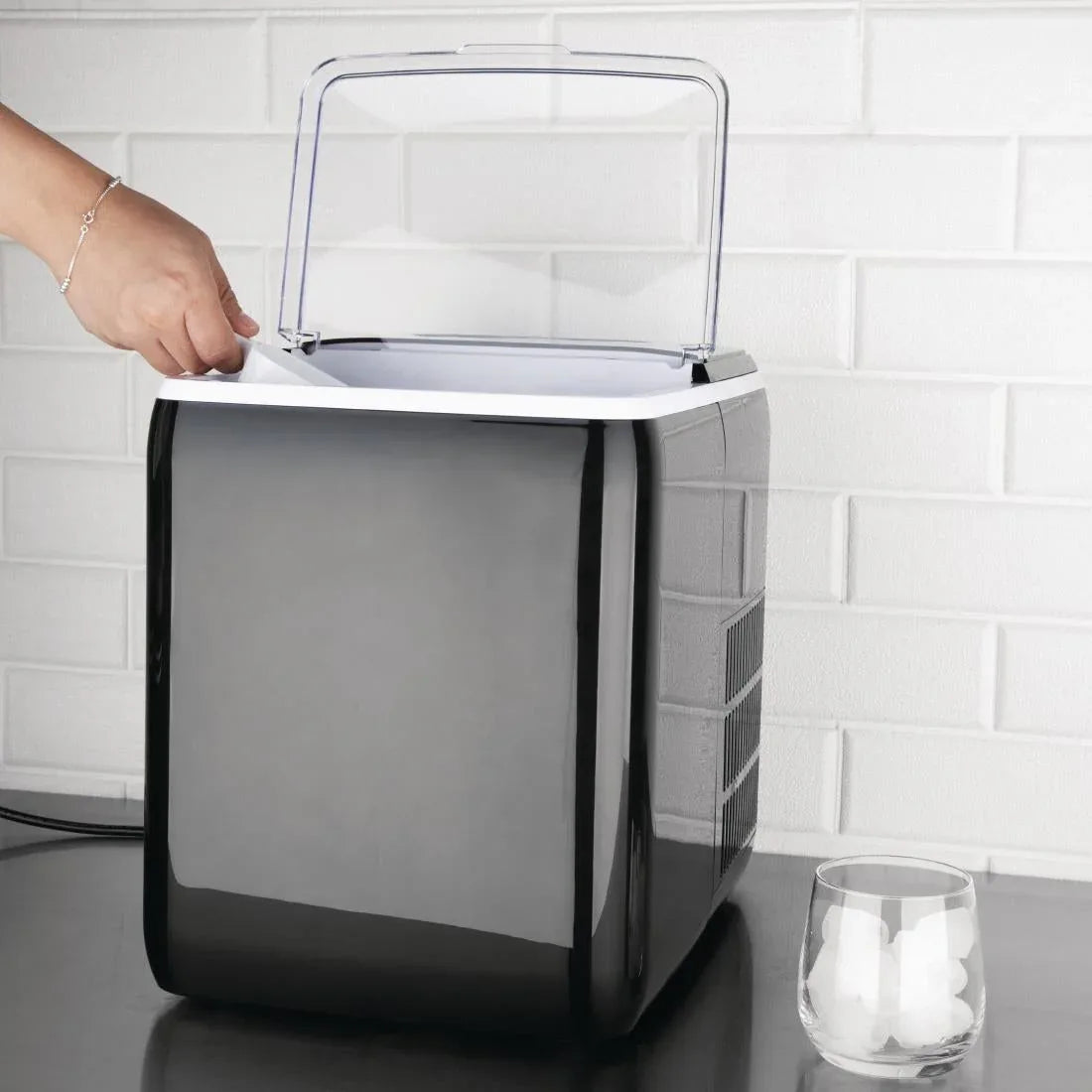 DC439 Nisbets Essentials Countertop Ice Machine 20kg Output - JD Catering Equipment Solutions Ltd
