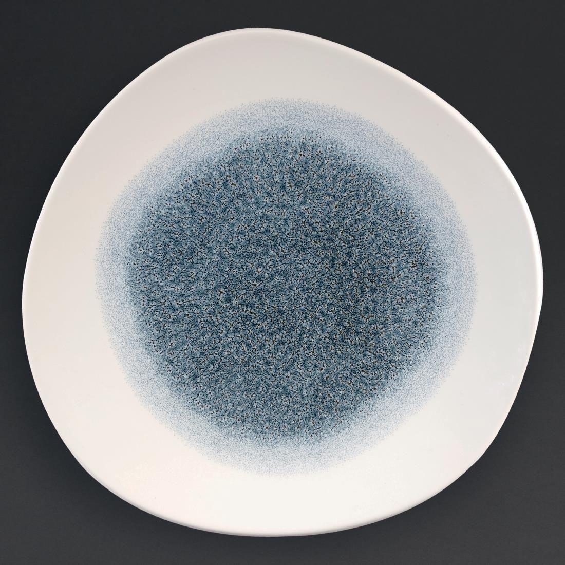 DC731 Churchill Studio Prints Raku Round Trace Plates Topaz Blue 264mm (Pack of 12) - JD Catering Equipment Solutions Ltd