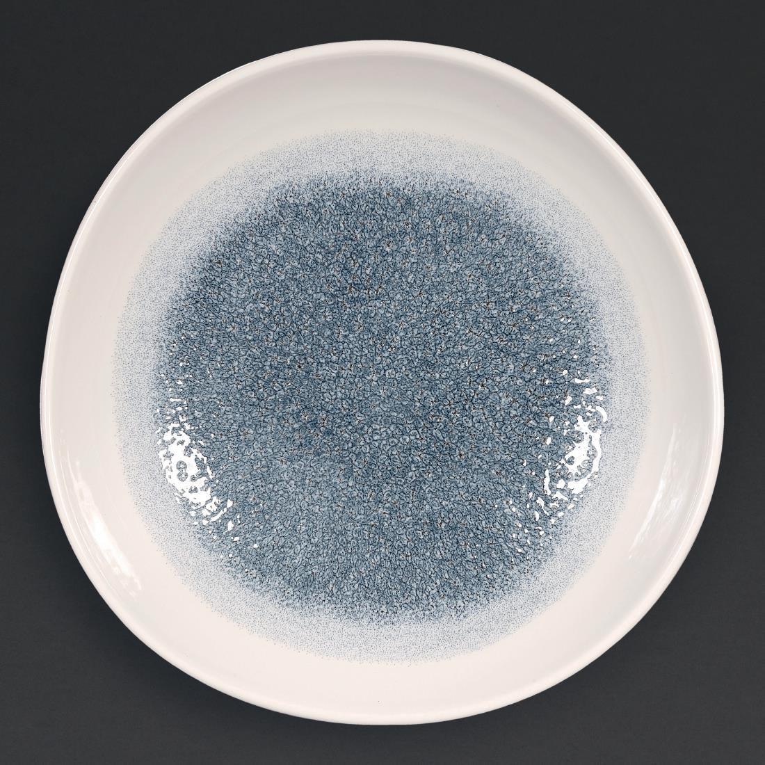 DC733 Churchill Studio Prints Raku Trace Round Trace Bowl Topaz Blue 253mm - JD Catering Equipment Solutions Ltd