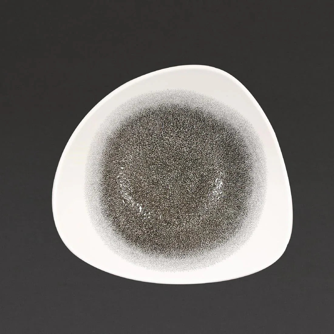 DC734 Churchill Studio Prints Raku Trace Triangular Bowl Quartz Black 235mm (Pack of 12) - JD Catering Equipment Solutions Ltd