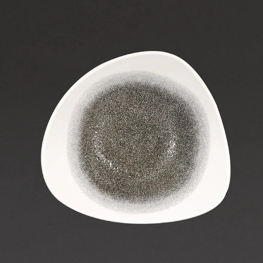 DC734 Churchill Studio Prints Raku Trace Triangular Bowl Quartz Black 235mm (Pack of 12) - JD Catering Equipment Solutions Ltd