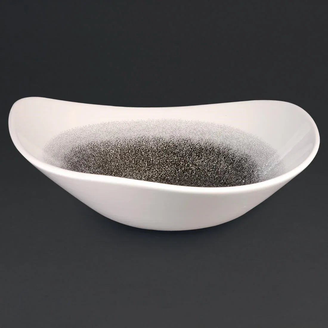 DC734 Churchill Studio Prints Raku Trace Triangular Bowl Quartz Black 235mm (Pack of 12) - JD Catering Equipment Solutions Ltd