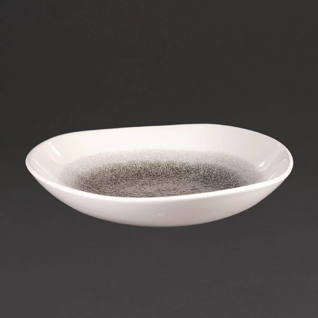 DC737 Churchill Studio Prints Raku Trace Round Bowl Quartz Black 253mm (Pack of 12) - JD Catering Equipment Solutions Ltd