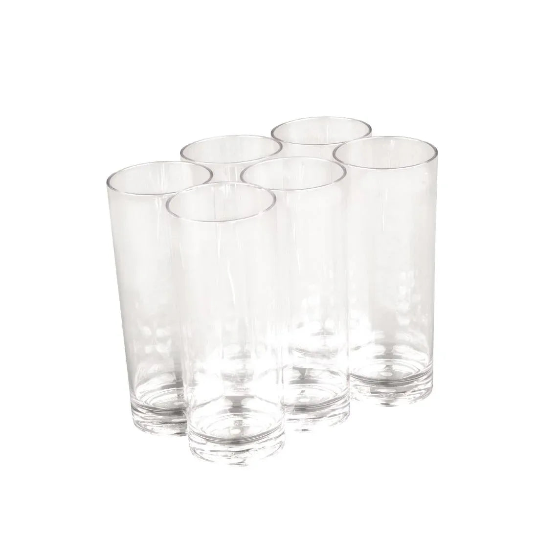 DC924 Kristallon Polycarbonate Hi Ball Glasses Clear 360ml (Pack of 6) - JD Catering Equipment Solutions Ltd