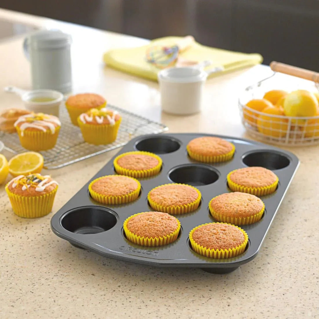 DE505 Circulon Carbon Steel Muffin Tin 12 Cup - JD Catering Equipment Solutions Ltd