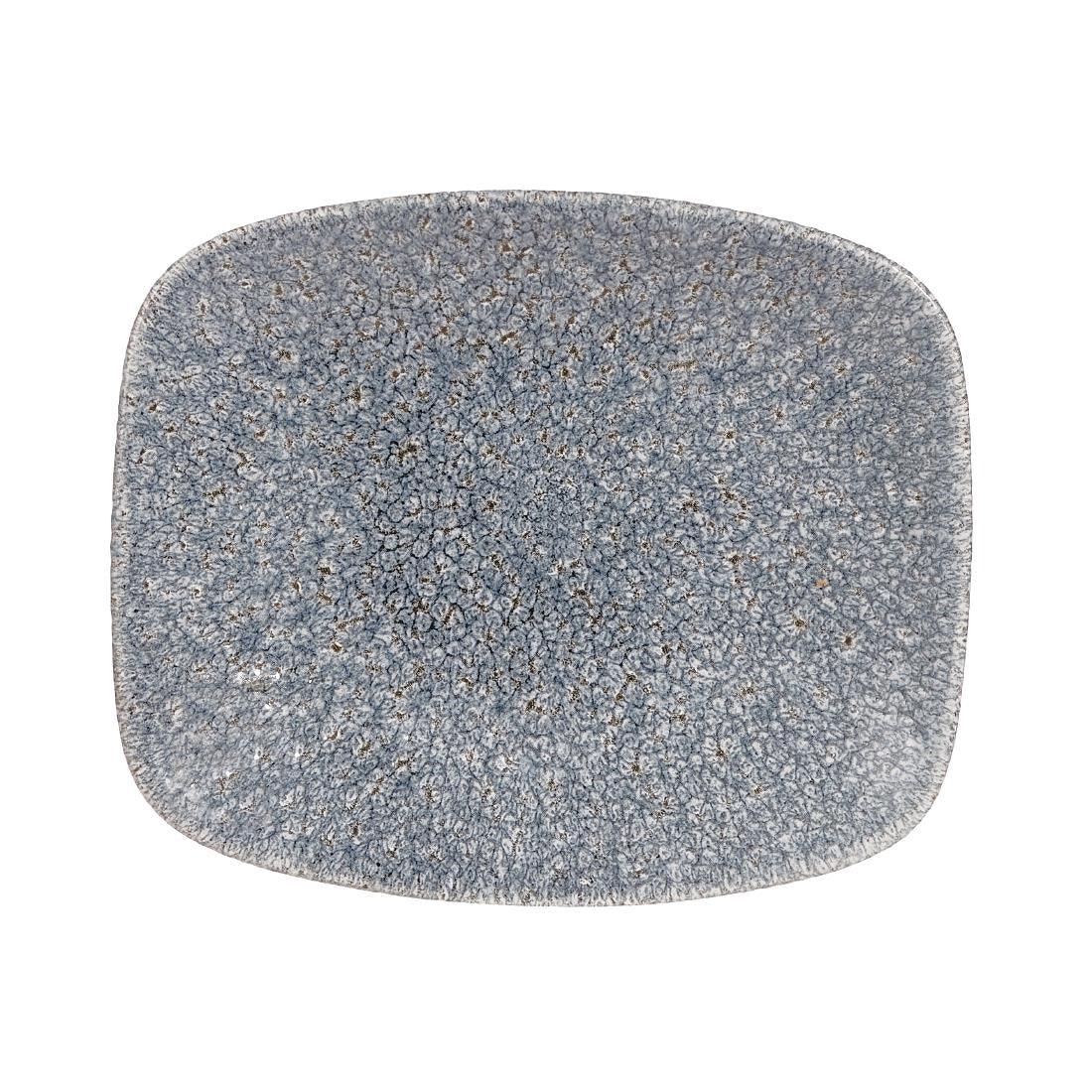 DE576 Churchill Studio Prints Raku Rectangular Plates Topaz Blue 154mm (Pack of 12) - JD Catering Equipment Solutions Ltd