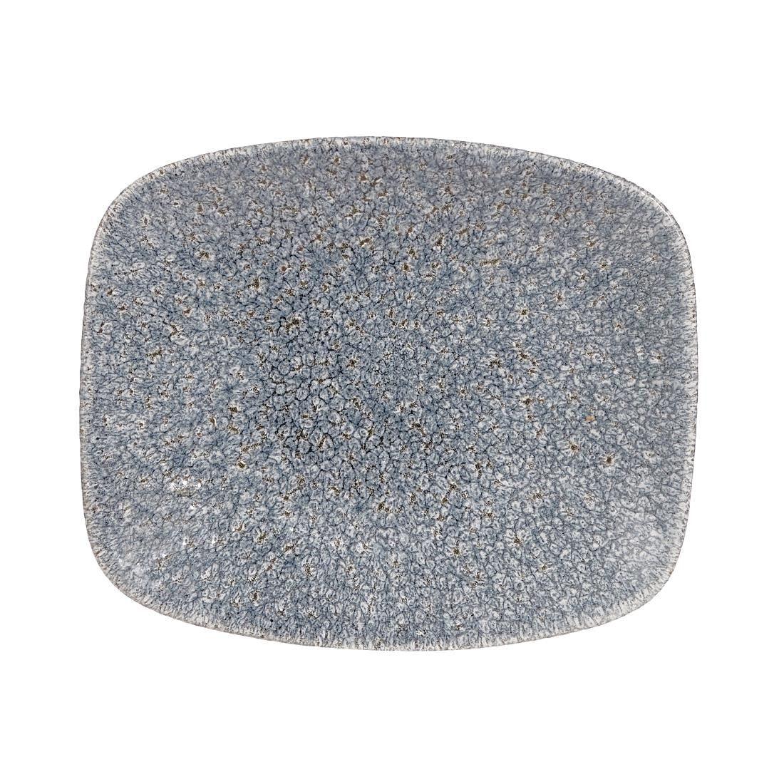 DE576 Churchill Studio Prints Raku Rectangular Plates Topaz Blue 154mm (Pack of 12) - JD Catering Equipment Solutions Ltd