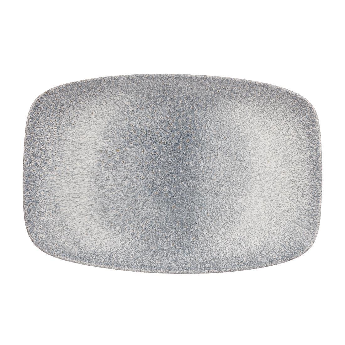 DE577 Churchill Studio Prints Raku Rectangular Plates Topaz Blue 300mm (Pack of 6) - JD Catering Equipment Solutions Ltd