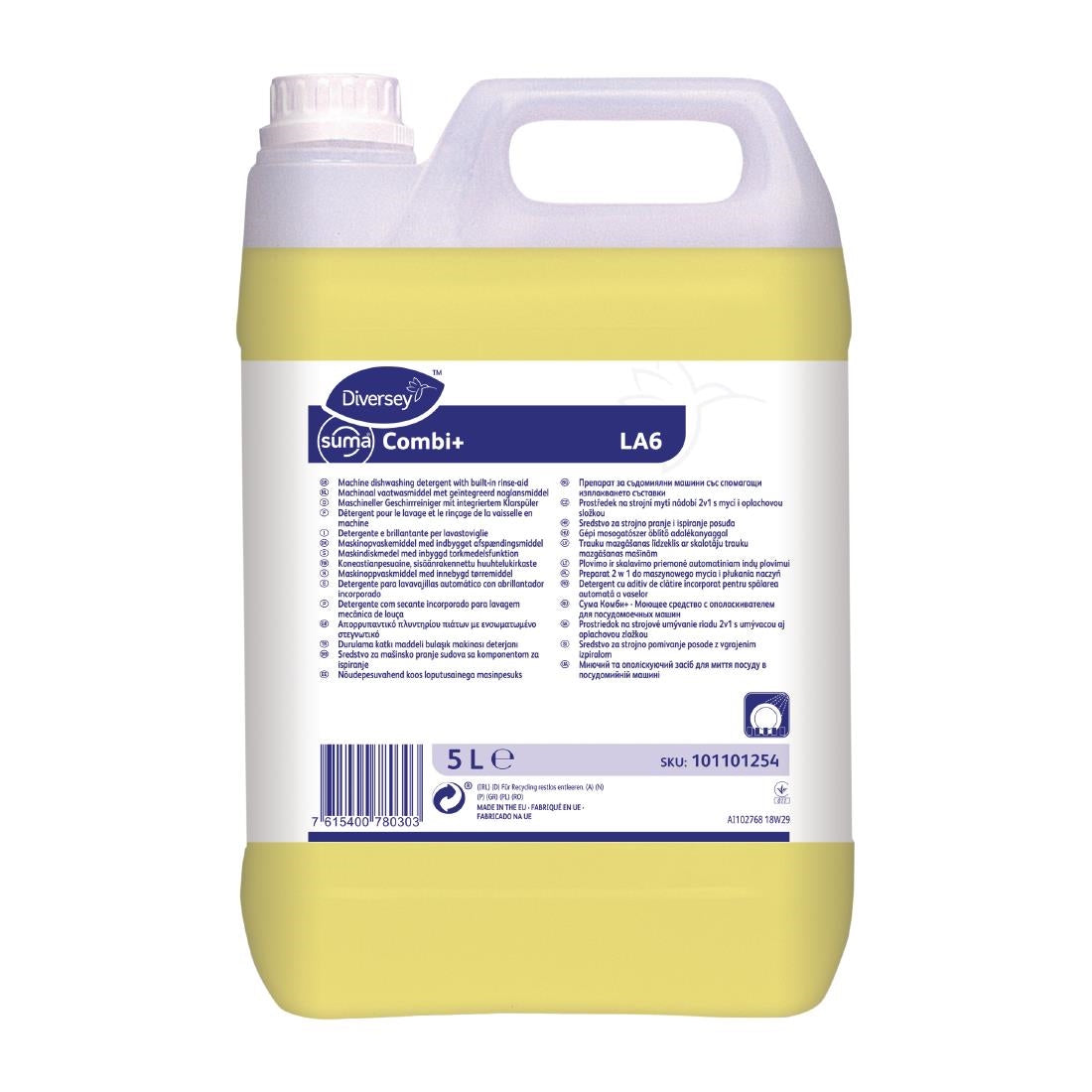 DE756 Suma LA6 Warewashing Detergent and Rinse Aid Concentrate 5Ltr (2 Pack) JD Catering Equipment Solutions Ltd