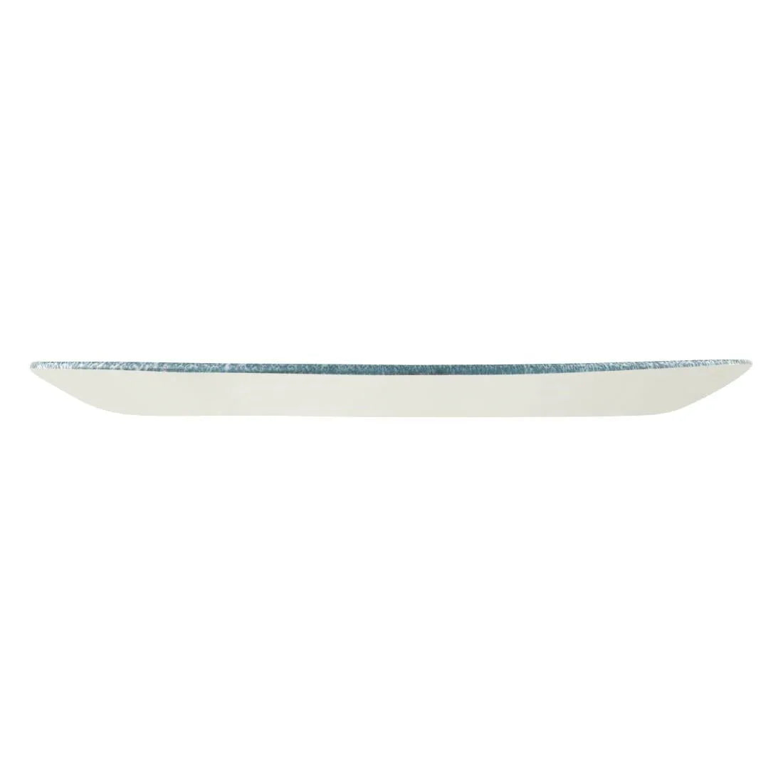 DE880 Churchill Studio Prints Raku Oblong Plate 355mm Topaz Blue (Pack of 6) - JD Catering Equipment Solutions Ltd