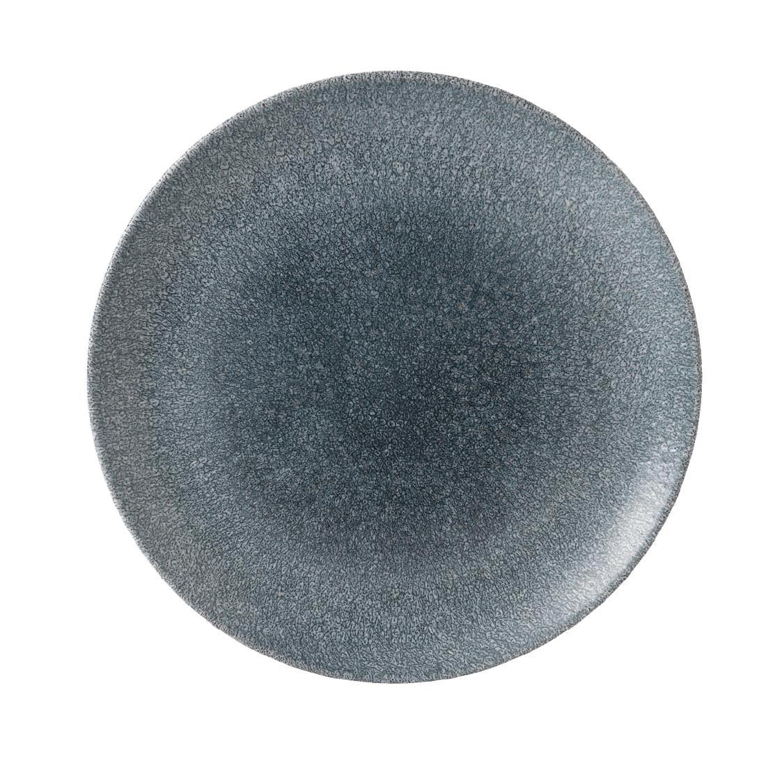 DE883 Churchill Studio Prints Raku Round Coupe Plate Topaz Blue 260mm (Pack of 12) - JD Catering Equipment Solutions Ltd