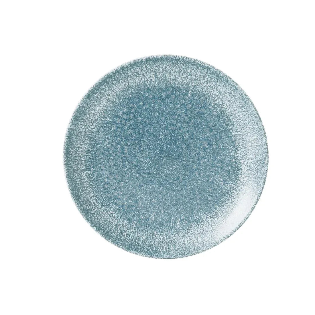 DE884 Churchill Studio Prints Raku Coupe Plate Topaz Blue 217mm (Pack of 12) - JD Catering Equipment Solutions Ltd