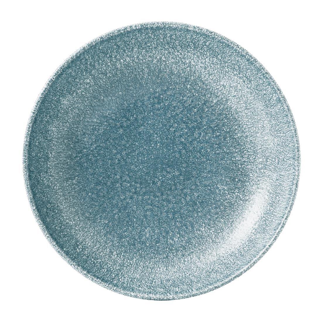 DE888 Churchill Studio Prints Raku Round Coupe Bowl Topaz Blue 248mm (Pack of 12) - JD Catering Equipment Solutions Ltd
