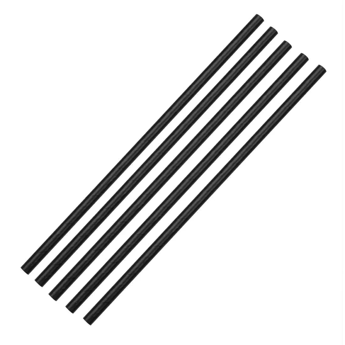 DE926 Fiesta Green Compostable Paper Straws Black (Pack of 250) - JD Catering Equipment Solutions Ltd
