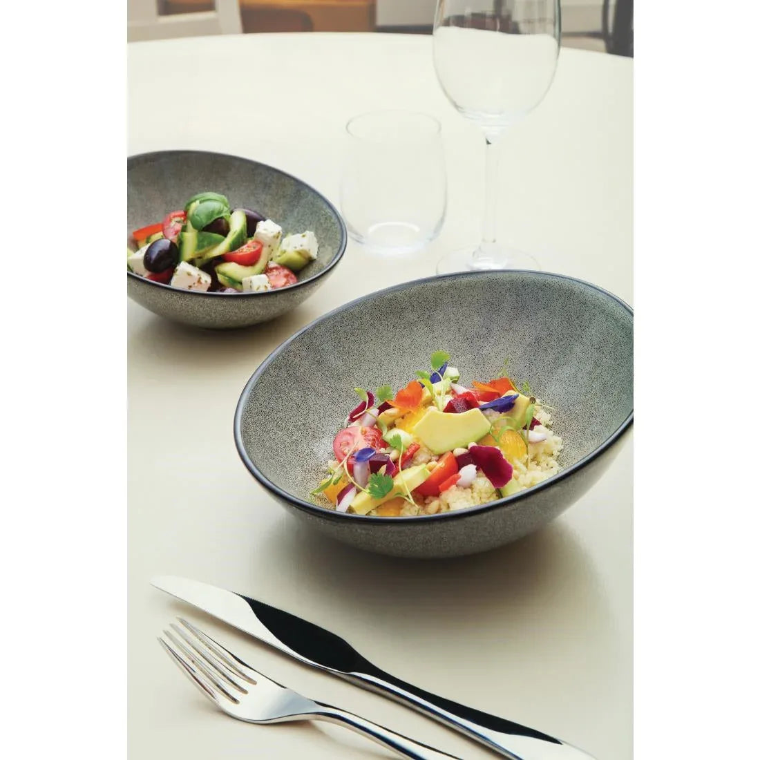 DF177 Olympia Mineral Sloping Bowl 175mm (Pack of 6) - JD Catering Equipment Solutions Ltd