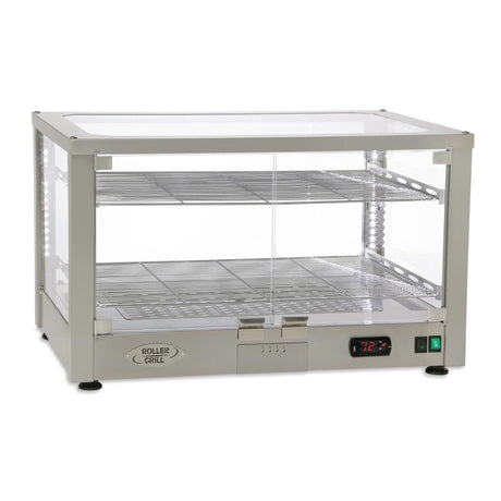 DF410 Roller Grill Heated 2 Shelf Display Cabinet WD780 SI JD Catering Equipment Solutions Ltd