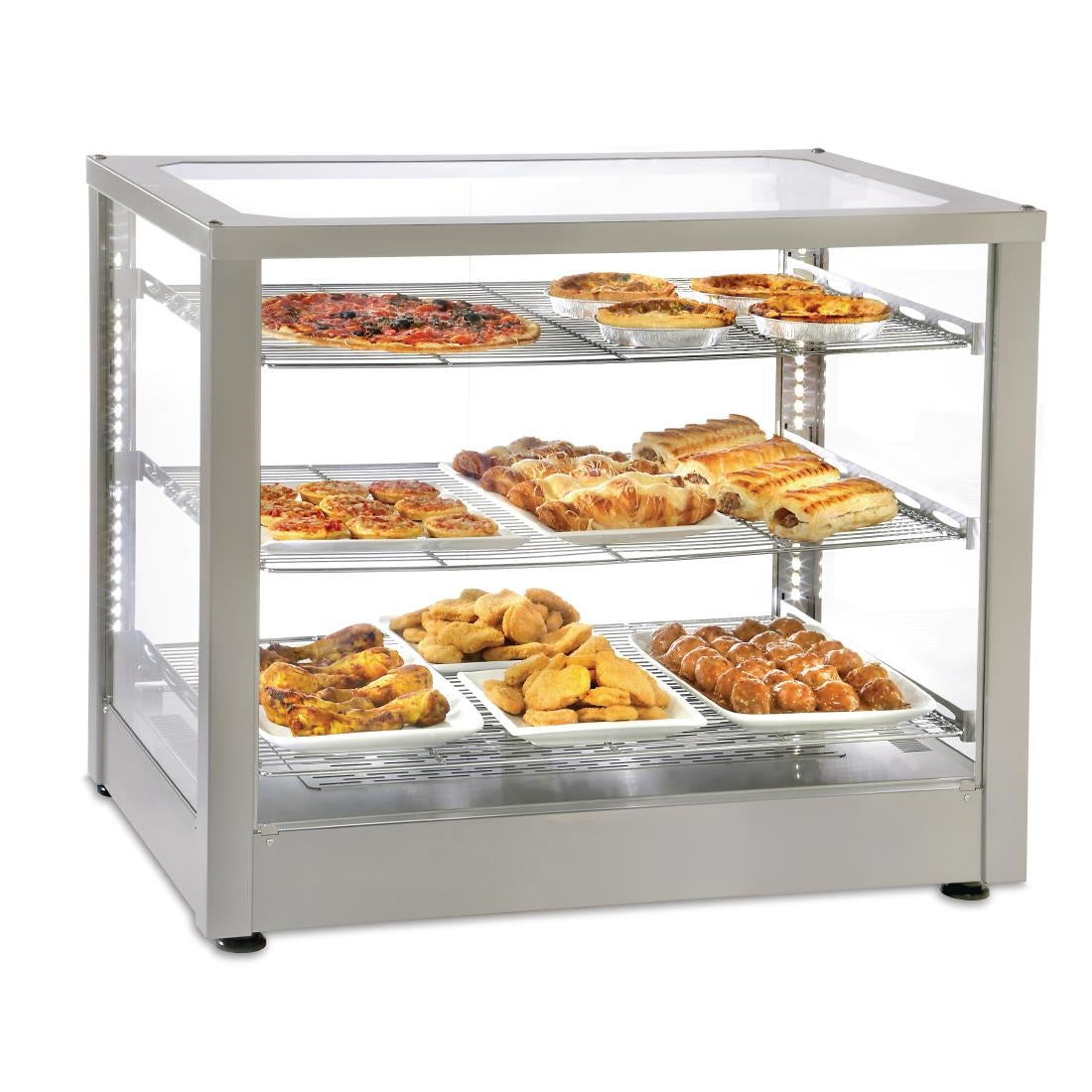 DF412 Roller Grill Heated 3 Shelf Display Cabinet WD780 DI JD Catering Equipment Solutions Ltd