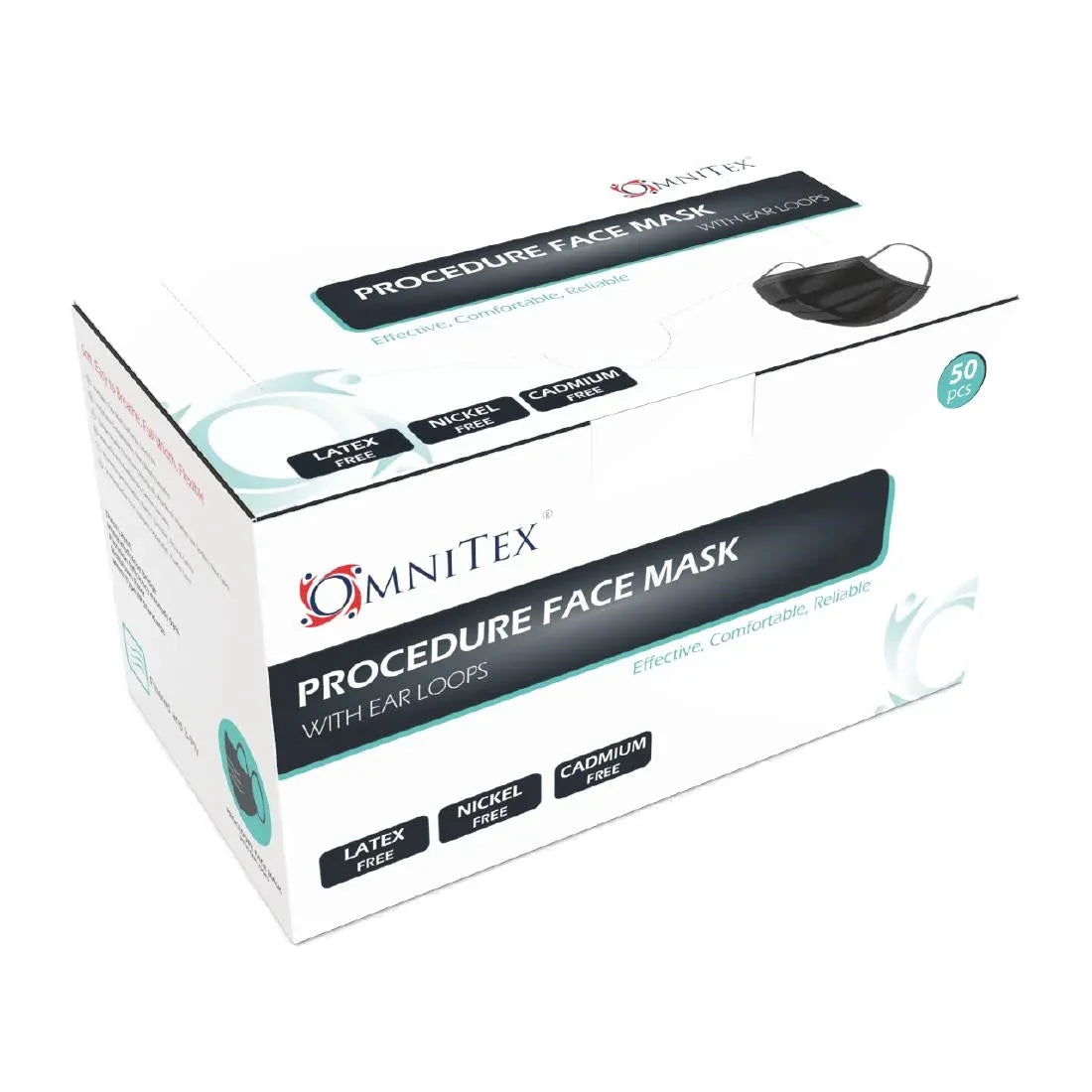 DF589 3-Ply Face Coverings Black (Pack of 50) - JD Catering Equipment Solutions Ltd