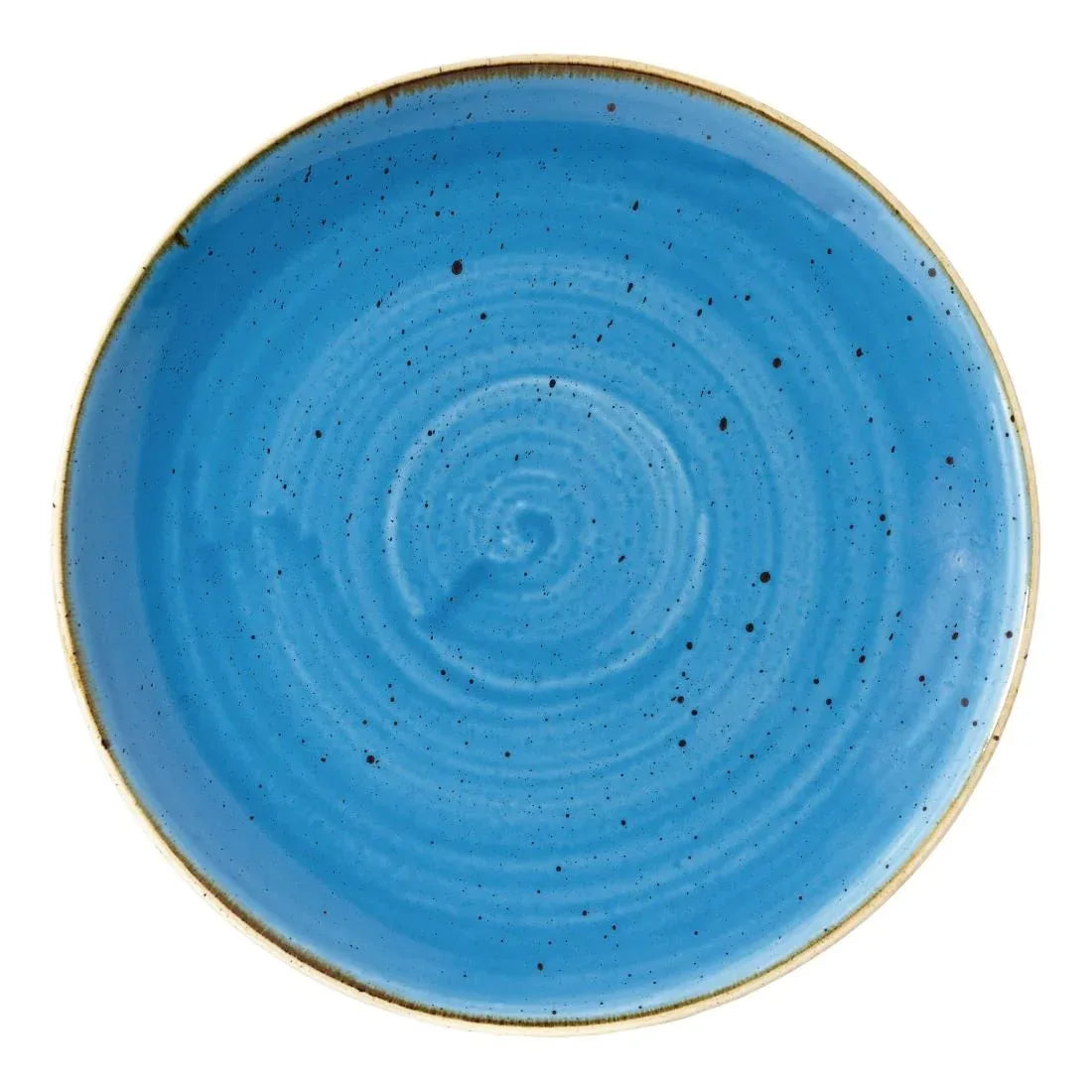 DF766 Churchill Stonecast Round Coupe Plate Cornflower Blue 217mm (Pack of 12) - JD Catering Equipment Solutions Ltd