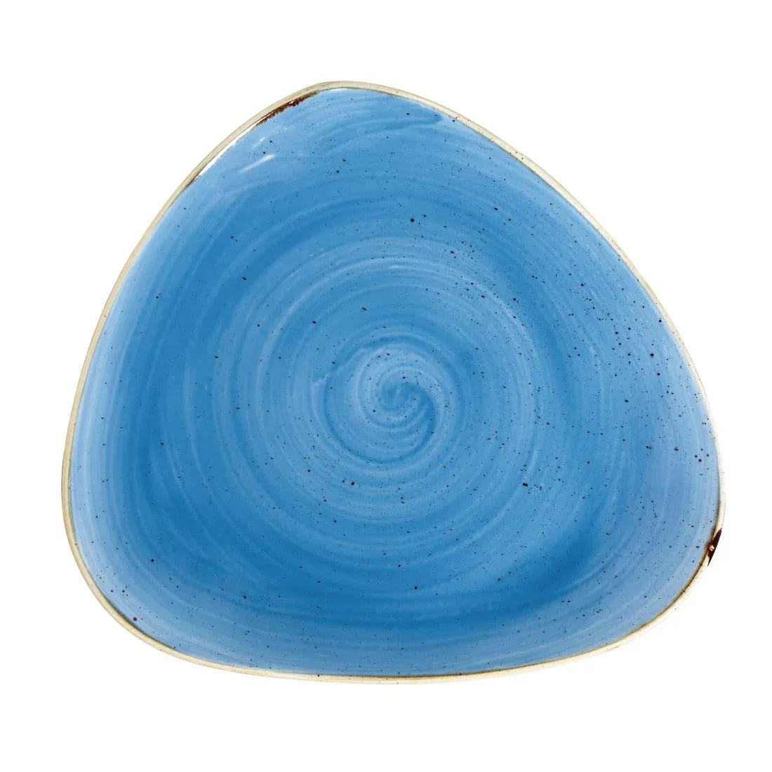 DF768 Churchill Stonecast Triangle Plate Cornflower Blue 311mm (Pack of 6) - JD Catering Equipment Solutions Ltd