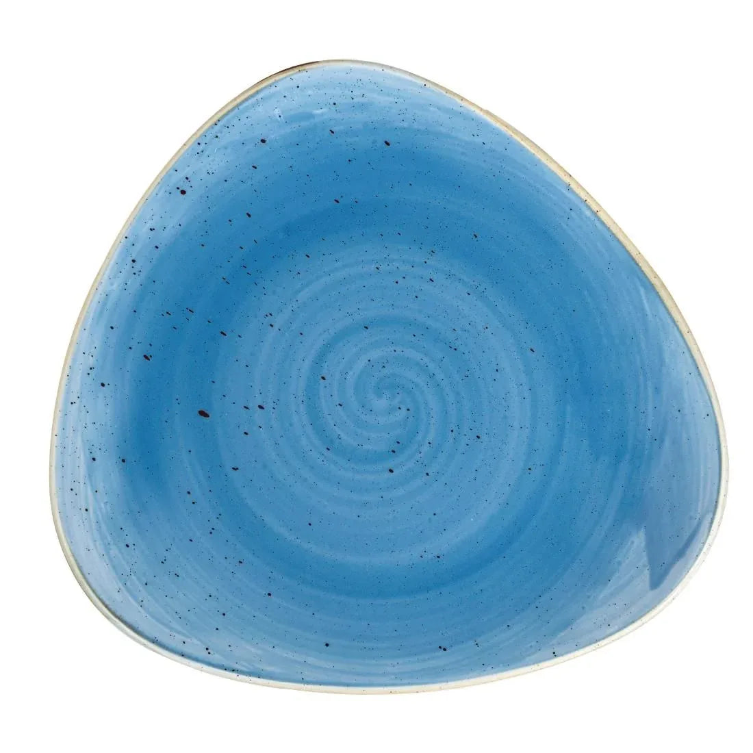 DF771 Churchill Stonecast Triangle Plate Cornflower Blue 197mm (Pack of 12) - JD Catering Equipment Solutions Ltd