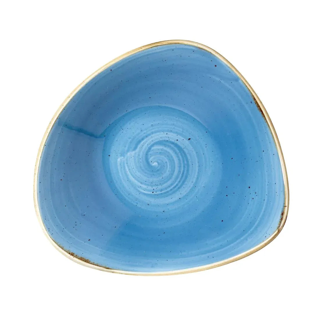 DF778 Churchill Stonecast Triangle Bowl Cornflower Blue 235mm (Pack of 12) - JD Catering Equipment Solutions Ltd