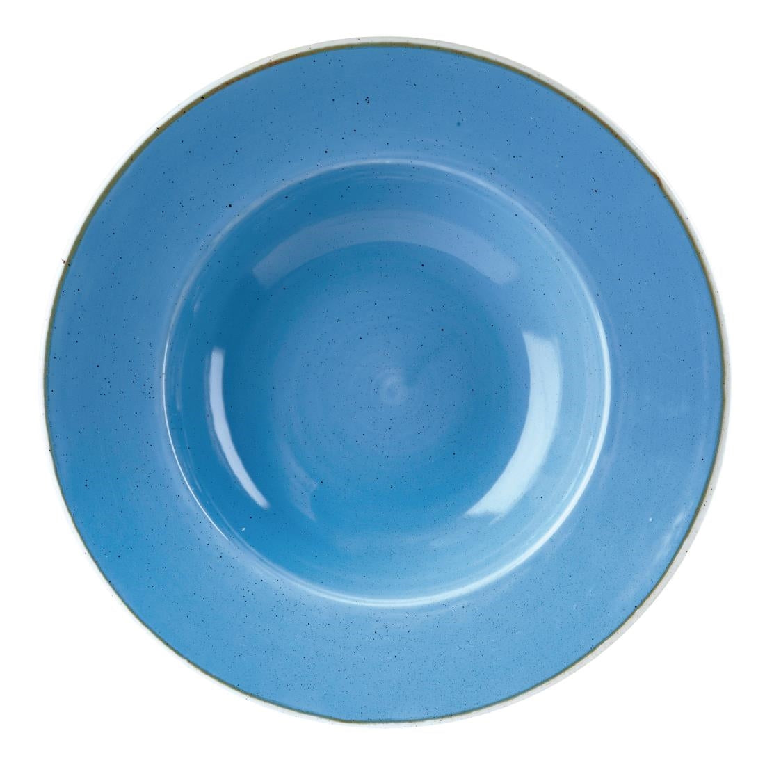 DF782 Churchill Stonecast Round Wide Rim Bowl Cornflower Blue 277mm (Pack of 12) JD Catering Equipment Solutions Ltd