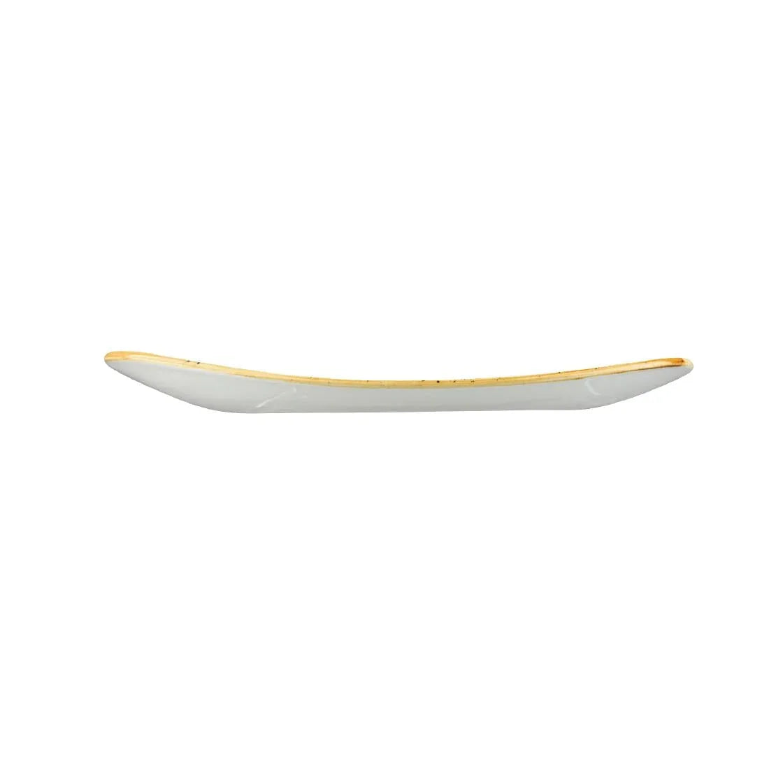DF789 Churchill Stonecast Triangle Plate Mustard Seed Yellow 229mm (Pack of 12) - JD Catering Equipment Solutions Ltd