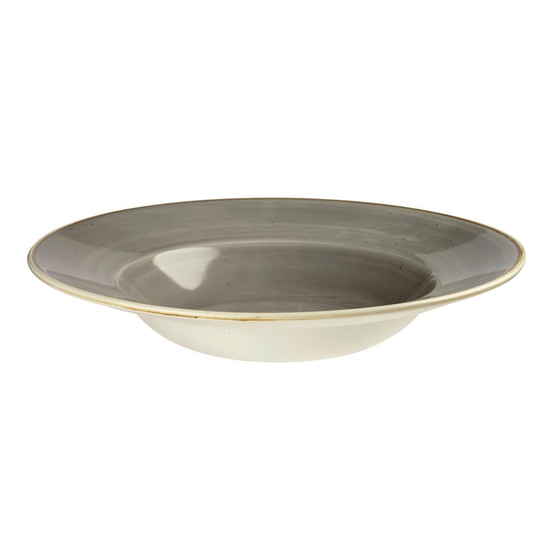 DF796 Churchill Stonecast Round Wide Rim Bowl Peppercorn Grey 277mm (Pack of 12) JD Catering Equipment Solutions Ltd