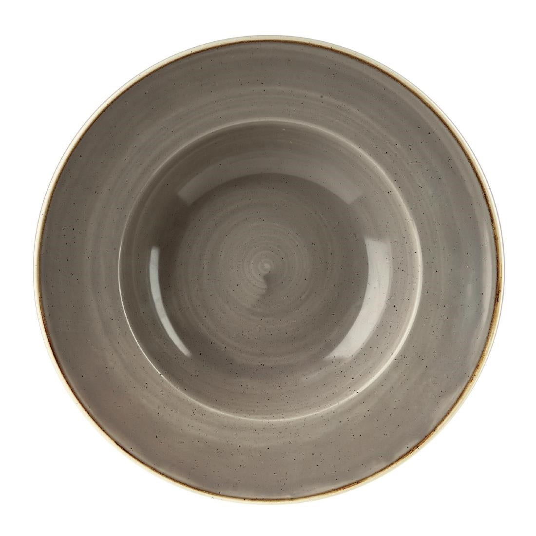 DF796 Churchill Stonecast Round Wide Rim Bowl Peppercorn Grey 277mm (Pack of 12) JD Catering Equipment Solutions Ltd