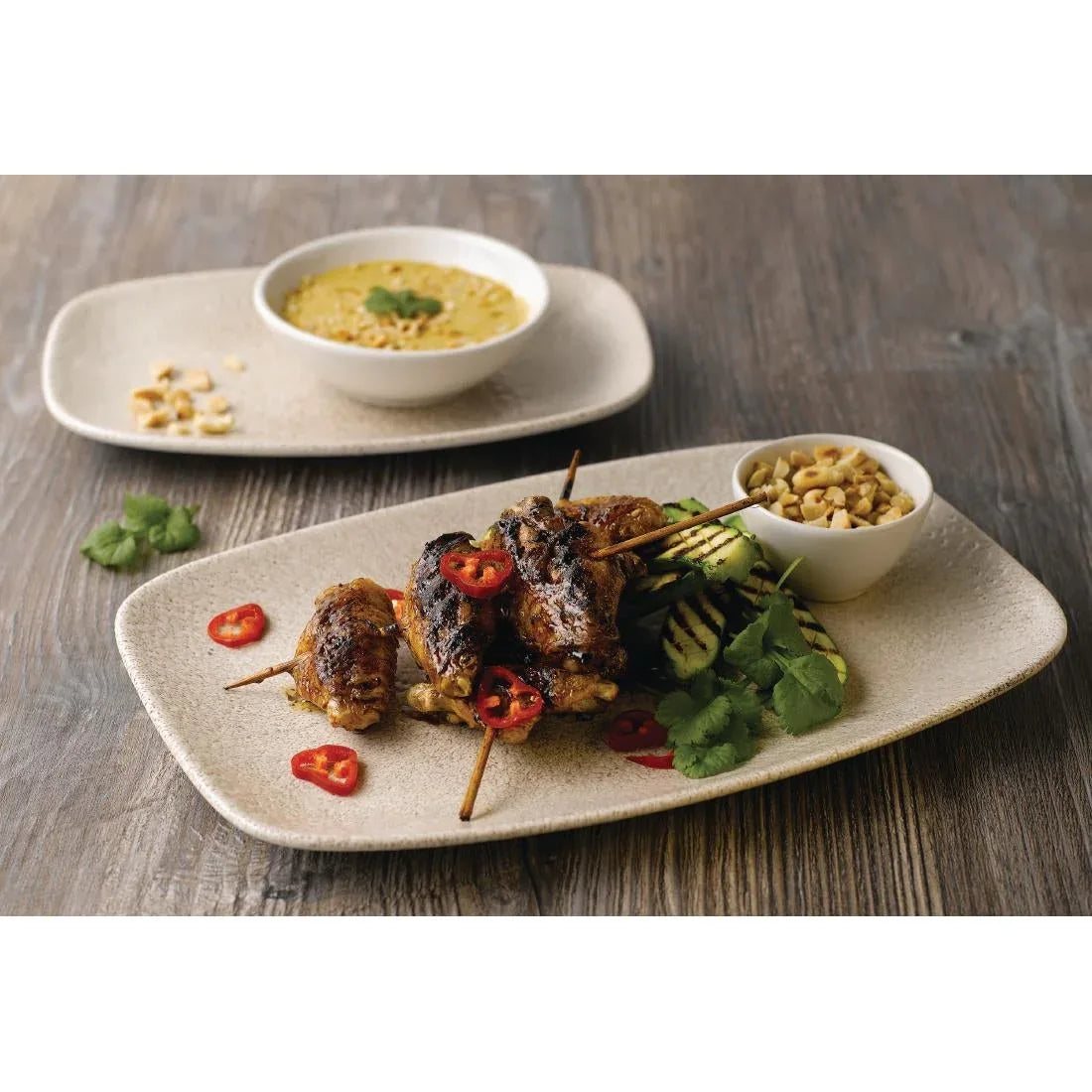 DF905 Churchill Raku Oblong Chef Plates Agate Grey 199 x 300mm (Pack of 6) - JD Catering Equipment Solutions Ltd
