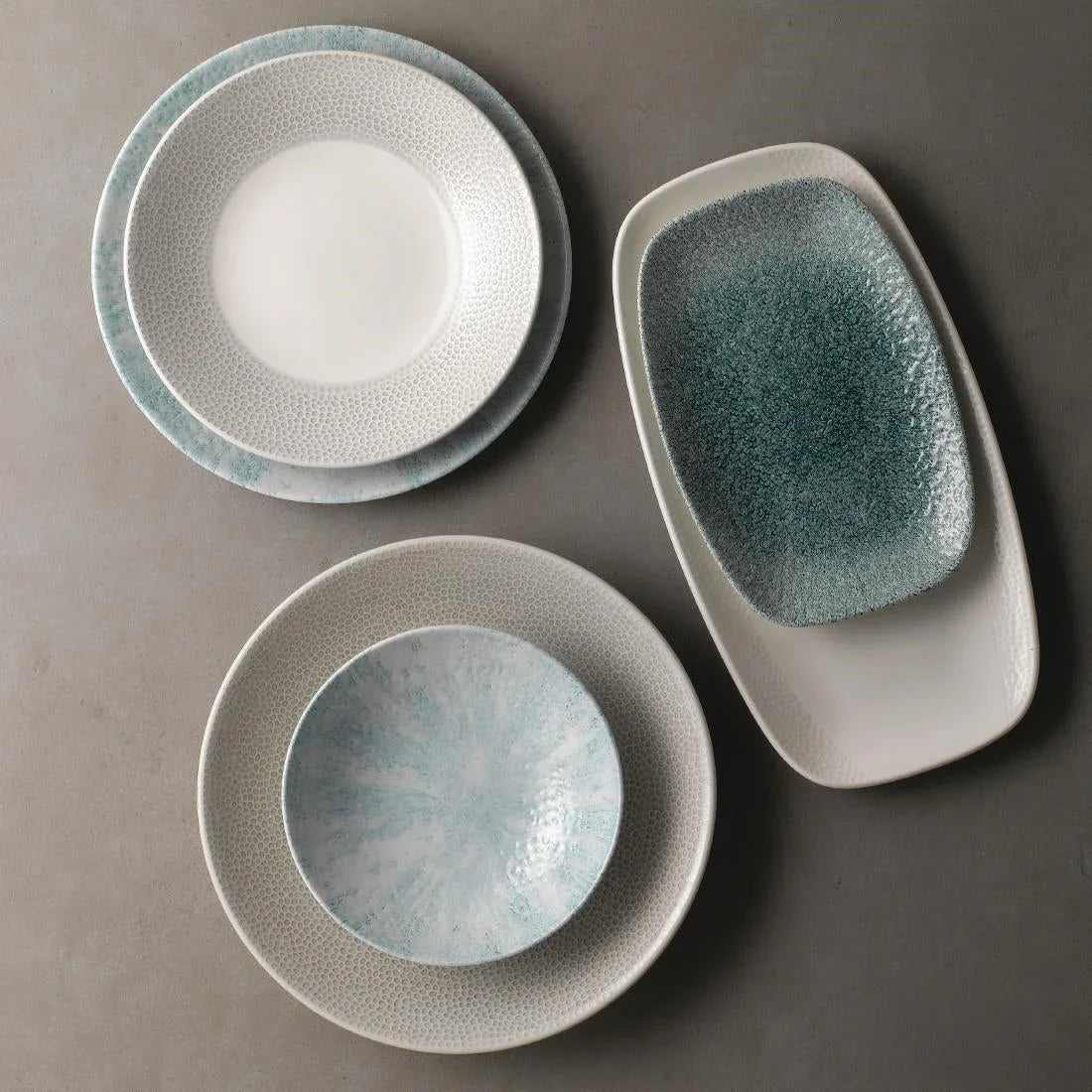 DF915 Churchill Raku Oblong Chef Plates Jade Green 202 x 261mm (Pack of 12) - JD Catering Equipment Solutions Ltd