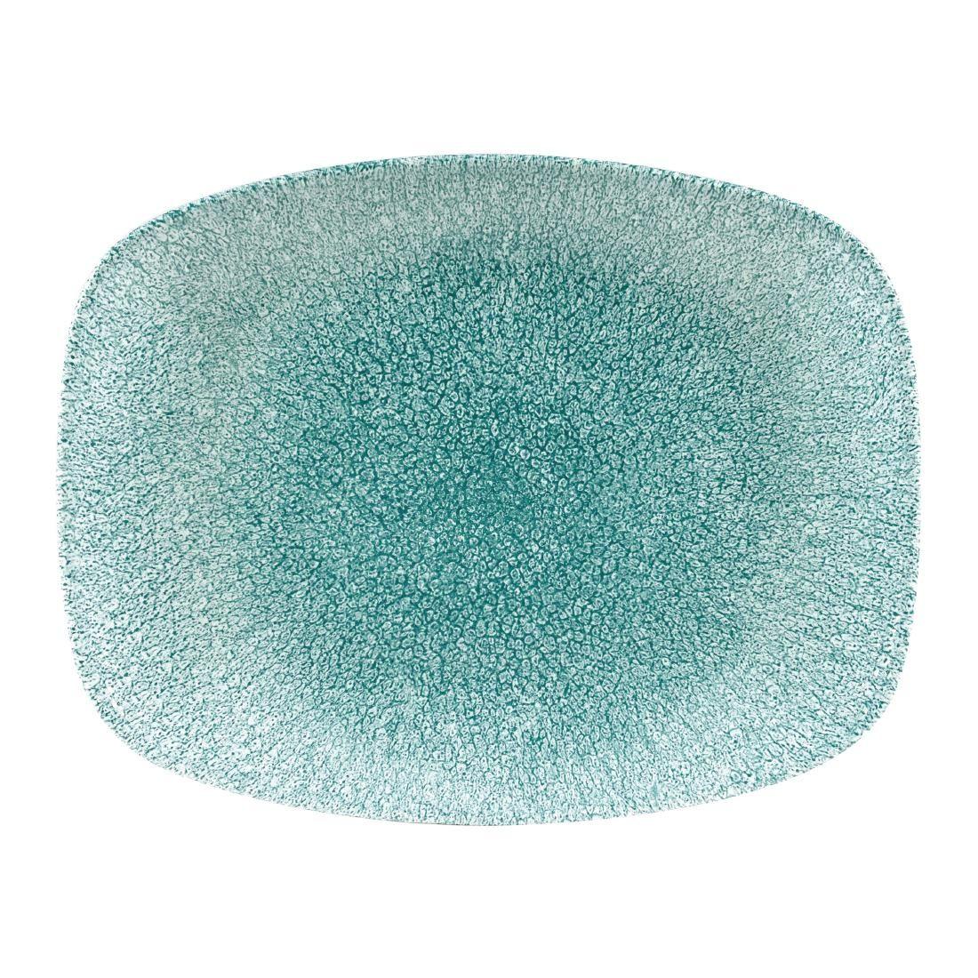 DF915 Churchill Raku Oblong Chef Plates Jade Green 202 x 261mm (Pack of 12) - JD Catering Equipment Solutions Ltd